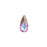 PRESTIGE Crystal, #6100 Faceted Teardrop Pendant 24mm, Crystal Vitrail Light (1 Piece)
