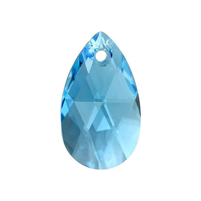 PRESTIGE Crystal, #6106 Pear-Shaped Pendant 28mm, Aquamarine (1 Piece)