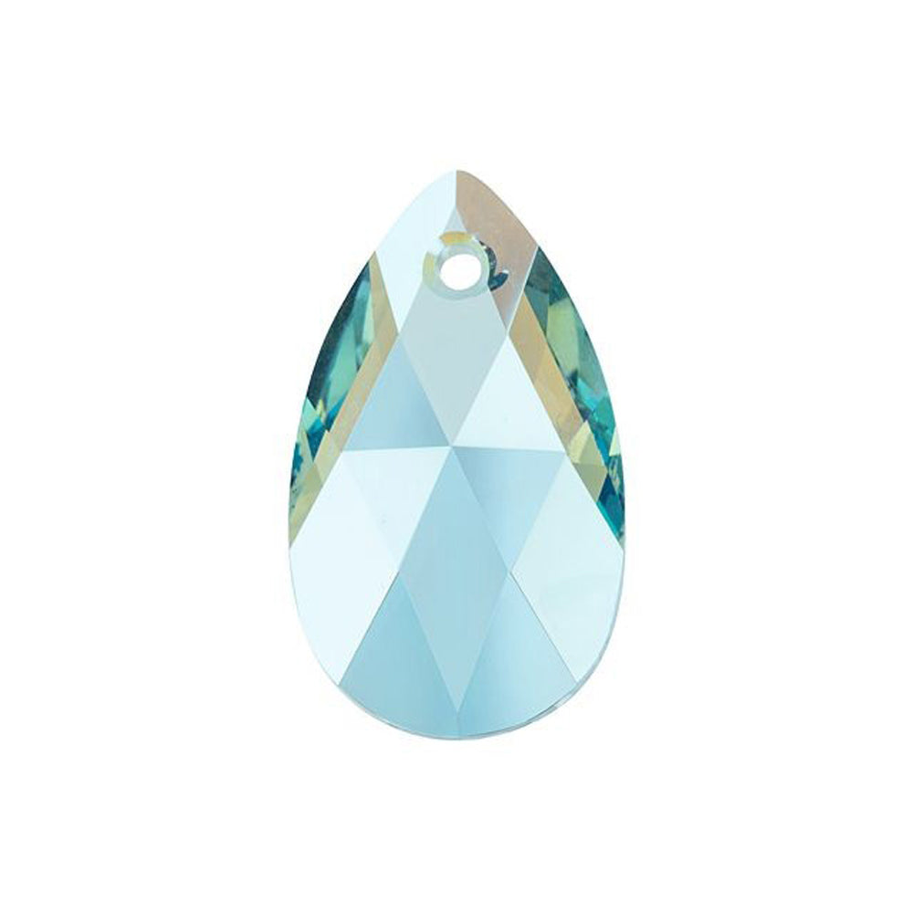 PRESTIGE Crystal, #6106 Pear-Shaped Pendant 22mm, Aquamarine Shimmer (1 Piece)