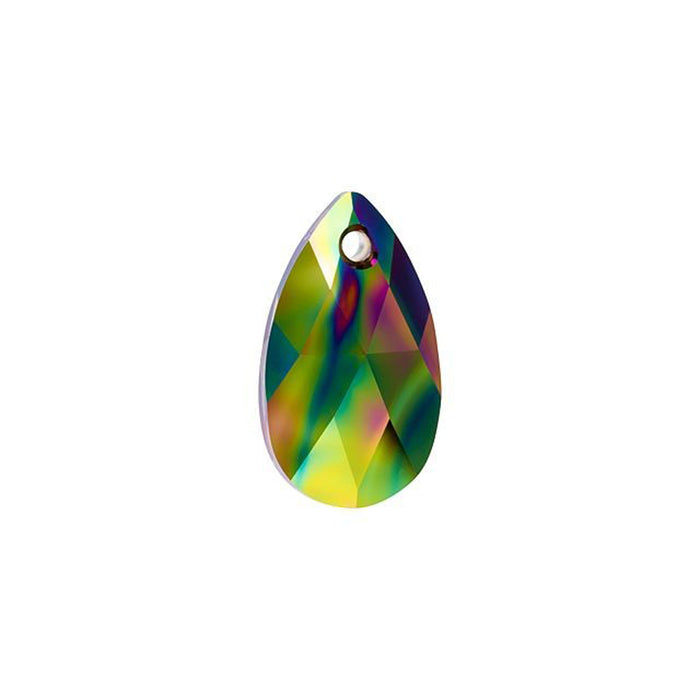 PRESTIGE Crystal, #6106 Pear-Shaped Pendant 16mm, Crystal Rainbow Dark (1 Piece)