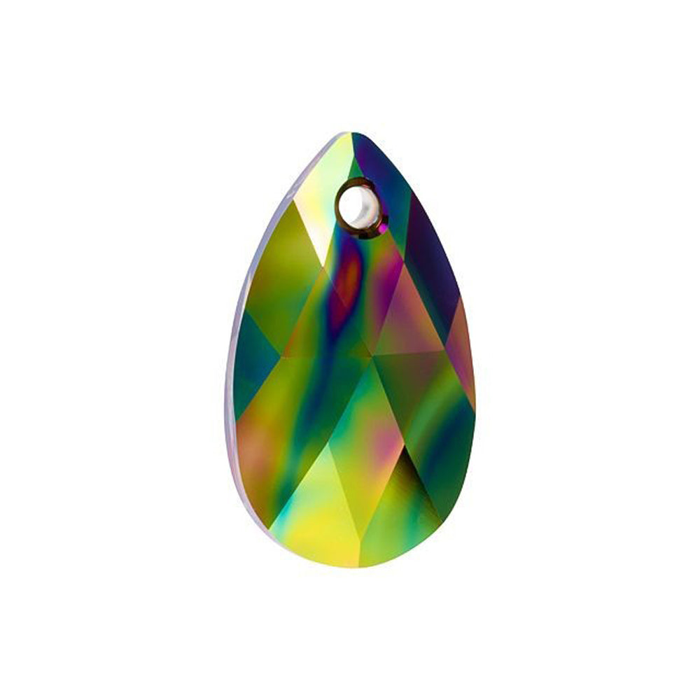 PRESTIGE Crystal, #6106 Pear-Shaped Pendant 22mm, Crystal Rainbow Dark (1 Piece)
