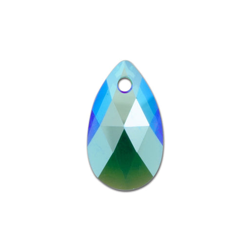 PRESTIGE Crystal, #6106 Pear-Shaped Pendant 16mm, Emerald Shimmer (1 Piece)