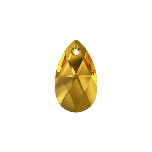 PRESTIGE Crystal, #6106 Pear-Shaped Pendant 22mm, Golden Topaz (1 Piece)
