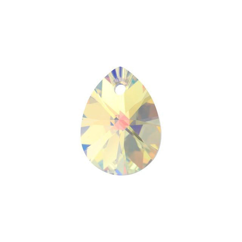 PRESTIGE Crystal, #6128 Mini Pear Pendant 10mm, Crystal AB (1 Piece)