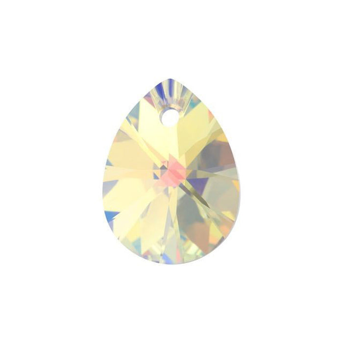 PRESTIGE Crystal, #6128 Mini Pear Pendant 12mm, Crystal AB (1 Piece)