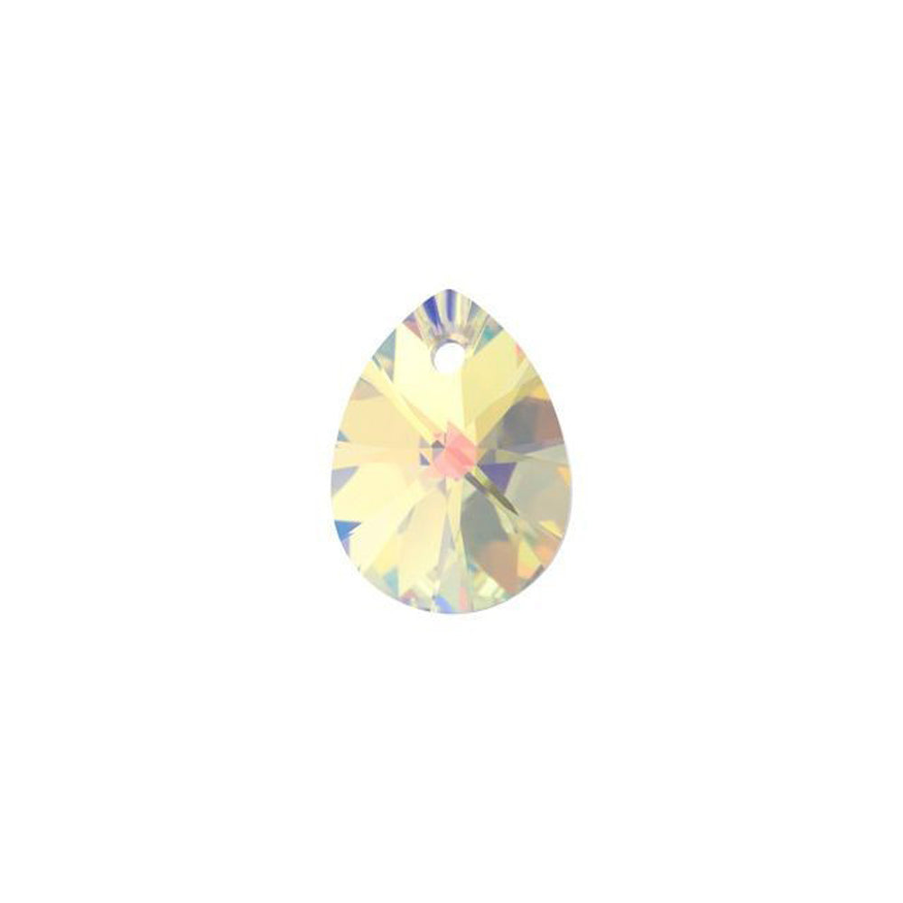 PRESTIGE Crystal, #6128 Mini Pear Pendant 8mm, Crystal AB (1 Piece)