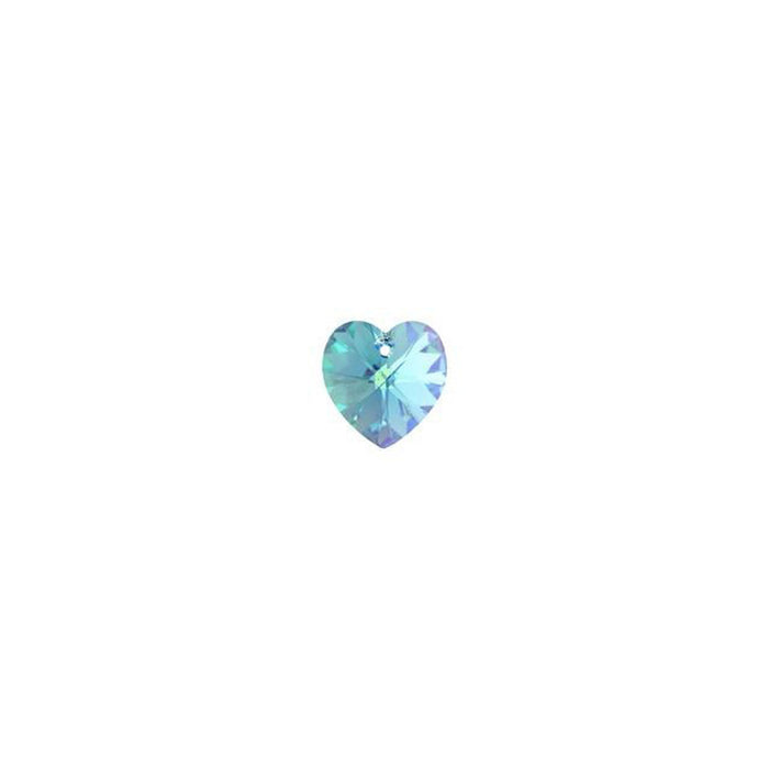 PRESTIGE Crystal, #6228 Heart Pendant 10mm, Aquamarine AB (1 Piece)