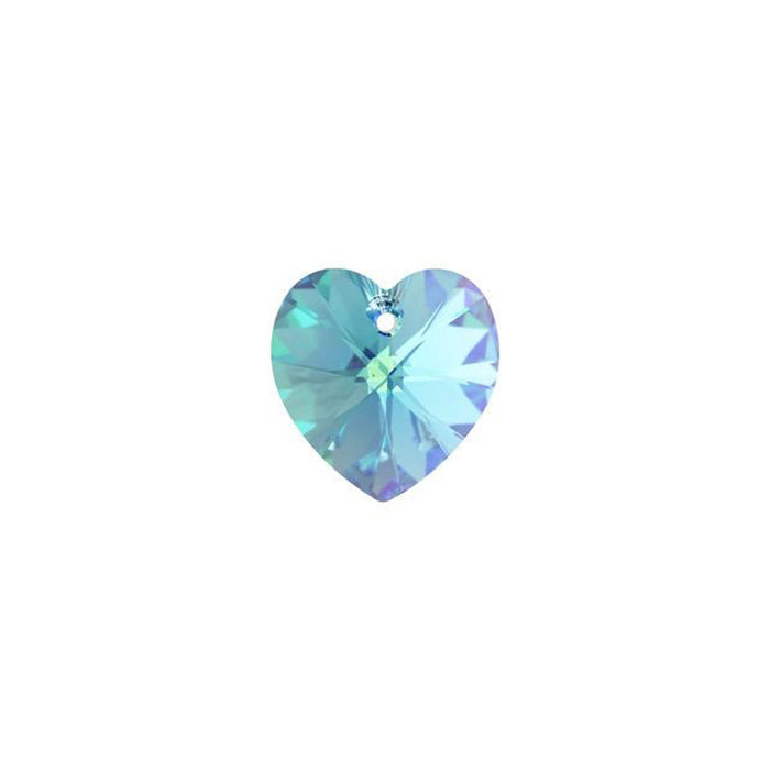 PRESTIGE Crystal, #6228 Heart Pendant 18mm, Aquamarine AB (1 Piece)