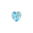 PRESTIGE Crystal, #6228 Heart Pendant 18mm, Aquamarine Shimmer (1 Piece)