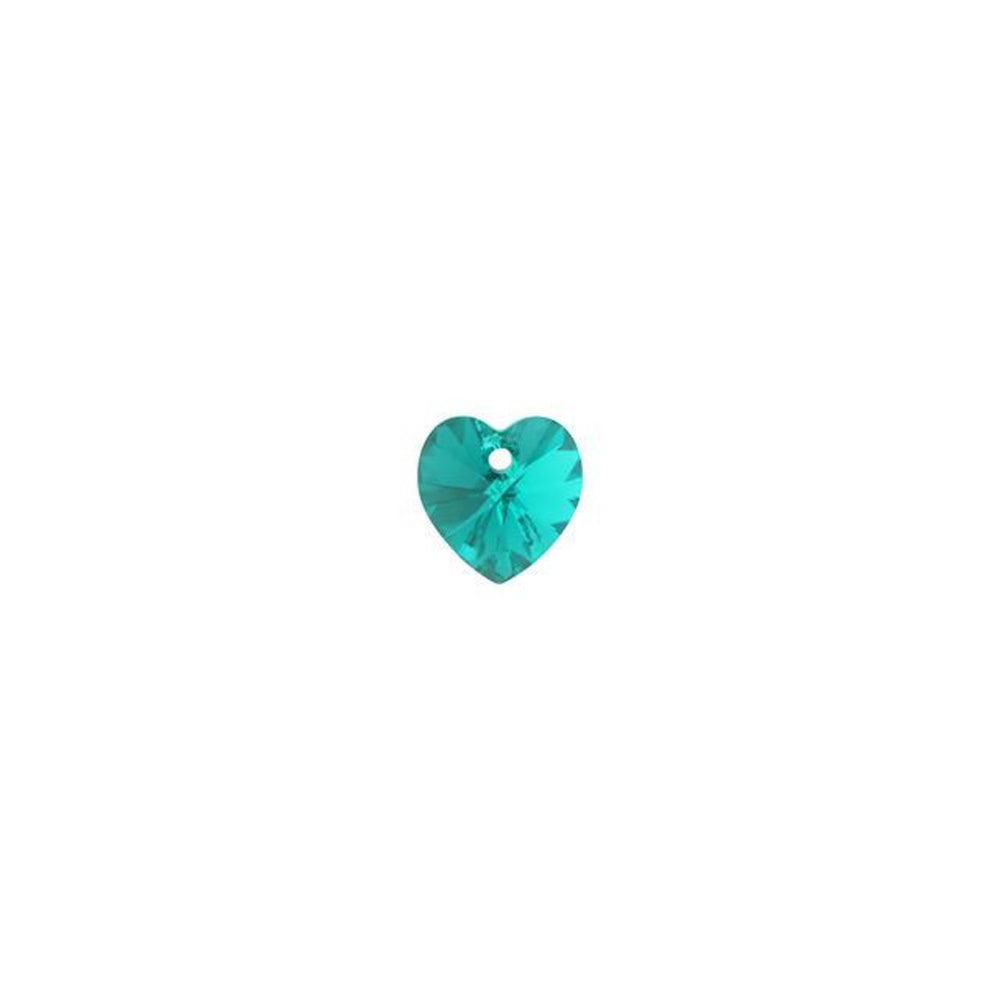 PRESTIGE Crystal, #6228 Heart Pendant 10mm, Blue Zircon AB (1 Piece)