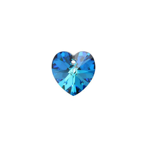 PRESTIGE Crystal, #6228 Heart Pendant 18mm, Bermuda Blue (1 Piece)
