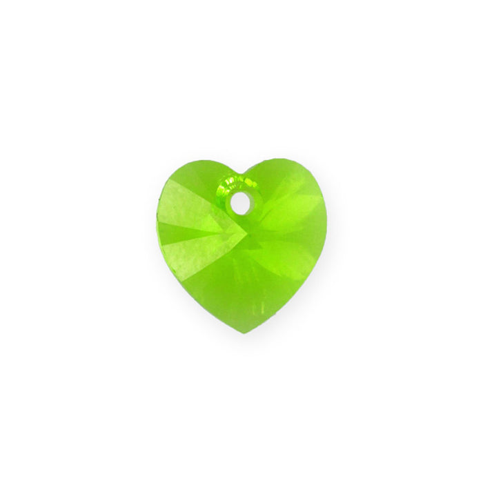 PRESTIGE Crystal, #6228 Heart Pendant 10mm, Citrus Green (1 Piece)
