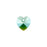 PRESTIGE Crystal, #6228 Heart Pendant 10mm, Emerald Shimmer (1 Piece)