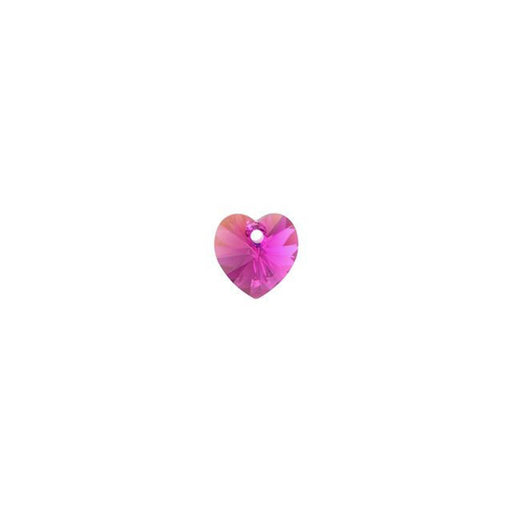 PRESTIGE Crystal, #6228 Heart Pendant 10mm, Fuchsia AB (1 Piece)