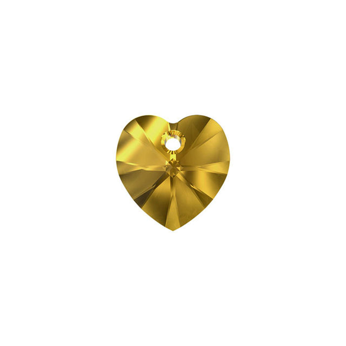 PRESTIGE Crystal, #6228 Heart Pendant 10mm, Golden Topaz (1 Piece)