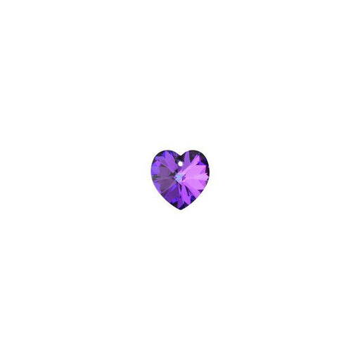 PRESTIGE Crystal, #6228 Heart Pendant 10mm, Heliotrope (1 Piece)