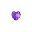 PRESTIGE Crystal, #6228 Heart Pendant 18mm, Heliotrope (1 Piece)