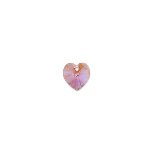 PRESTIGE Crystal, #6228 Heart Pendant 14mm, Light Rose Shimmer (1 Piece)