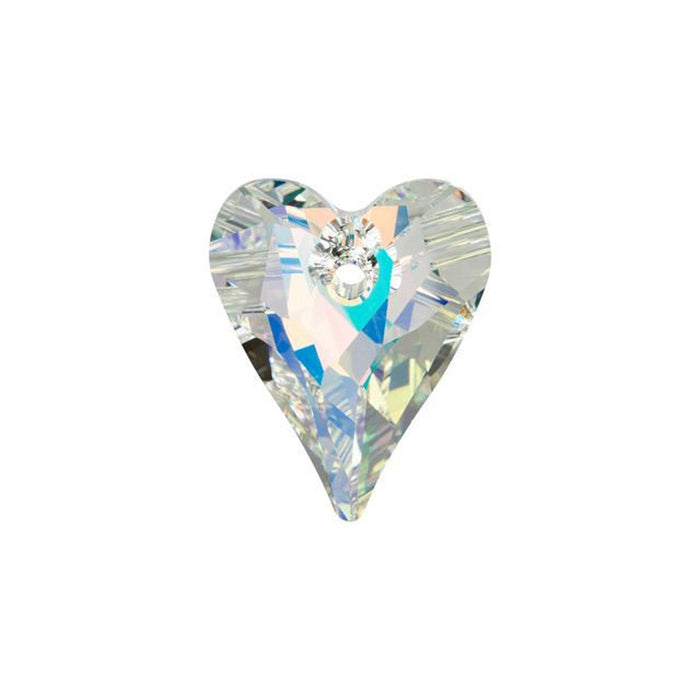 PRESTIGE Crystal, #6240 Wild Heart Pendant 27mm, Crystal AB (1 Piece)