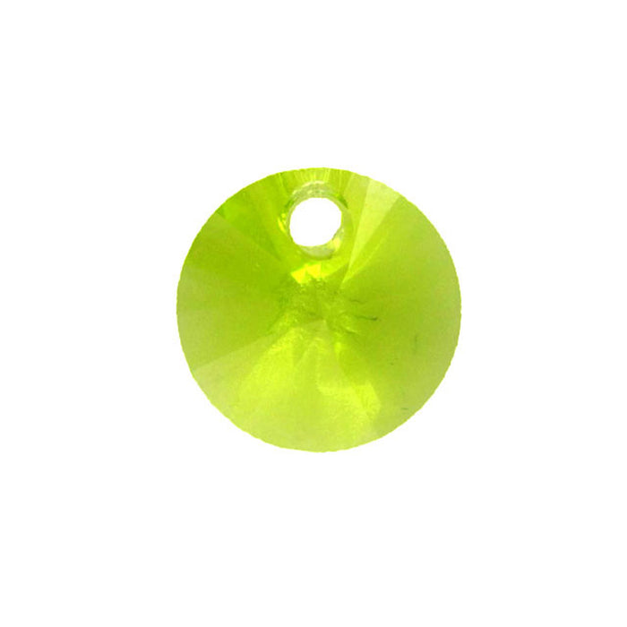 PRESTIGE Crystal, #6428 Xilion Round Pendant 8mm, Citrus Green (1 Piece)