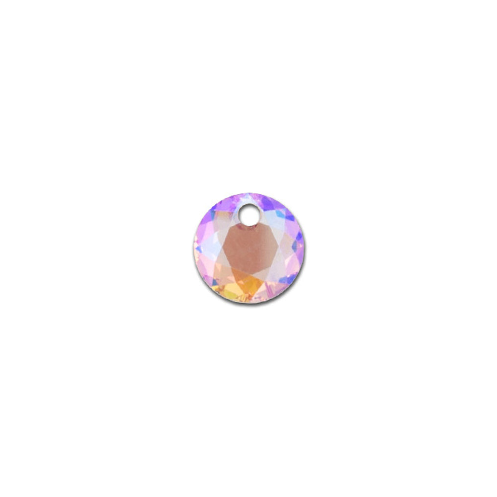 PRESTIGE Crystal, #6428 Xilion Round Pendant 8mm, Light Rose Shimmer (1 Piece)
