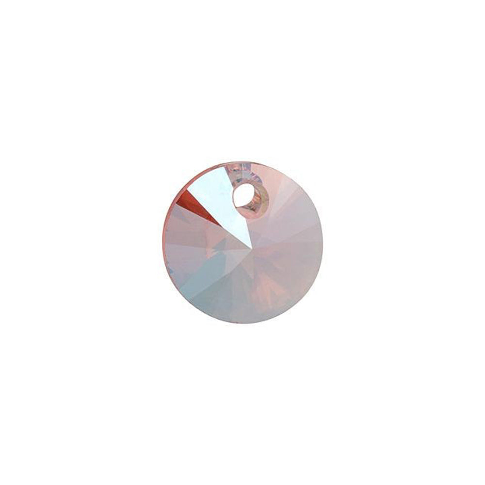 PRESTIGE Crystal, #6428 Xilion Round Pendant 6mm, Peach Shimmer (1 Piece)