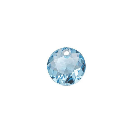 PRESTIGE Crystal, #6430 Round Classic Cut Pendant 8mm, Aquamarine (1 Piece)