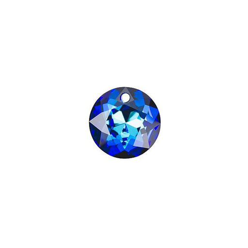 PRESTIGE Crystal, #6430 Round Classic Cut Pendant 8mm, Bermuda Blue (1 Piece)