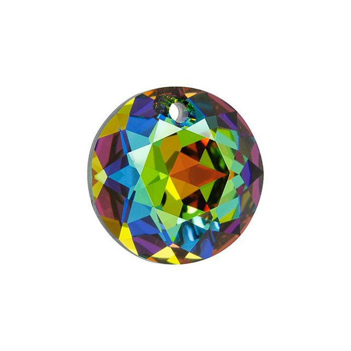 PRESTIGE Crystal, #6430 Round Classic Cut Pendant 14mm, Crystal Vitrail Medium (1 Piece)