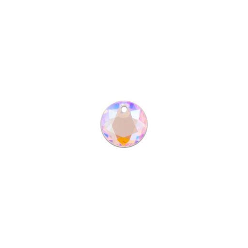 PRESTIGE Crystal, #6430 Round Classic Cut Pendant 8mm, Light Rose Shimmer (1 Piece)