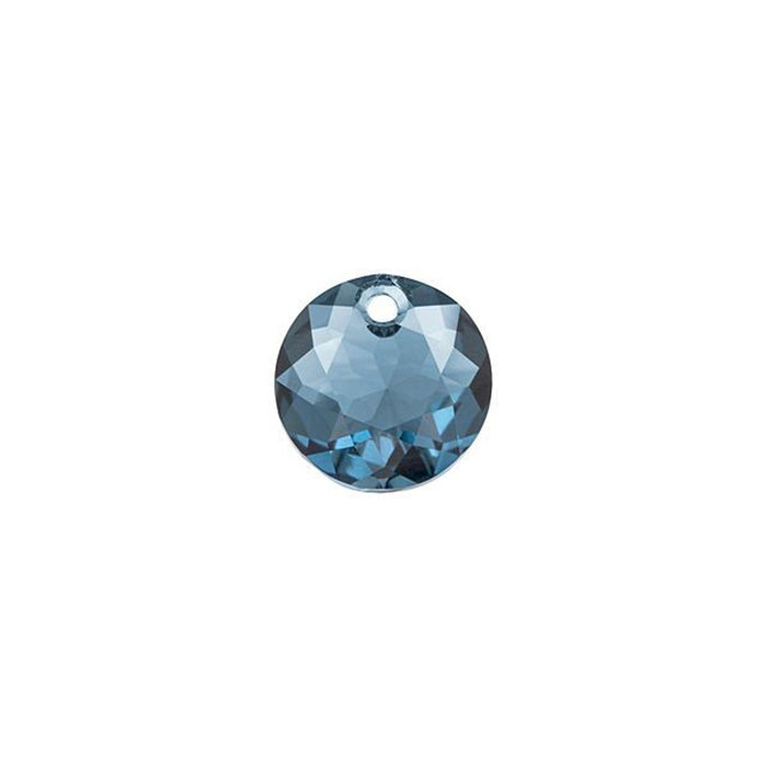 PRESTIGE Crystal, #6430 Round Classic Cut Pendant 8mm, Montana Sapphire (1 Piece)