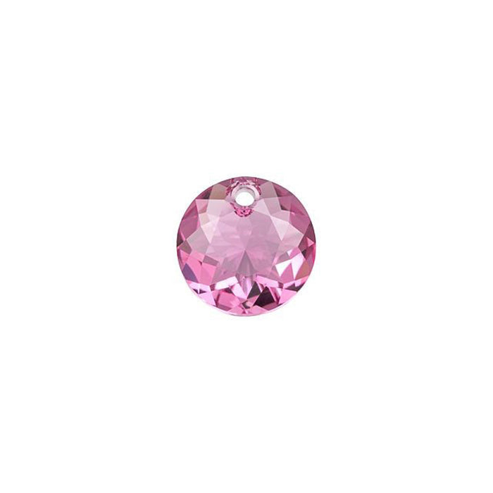 PRESTIGE Crystal, #6430 Round Classic Cut Pendant 8mm, Rose (1 Piece)