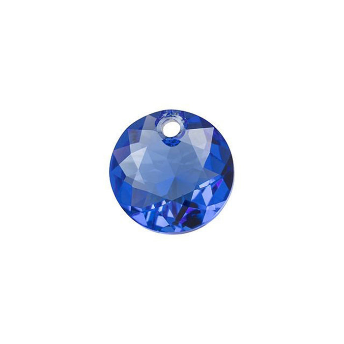 PRESTIGE Crystal, #6430 Round Classic Cut Pendant 10mm, Sapphire (1 Piece)