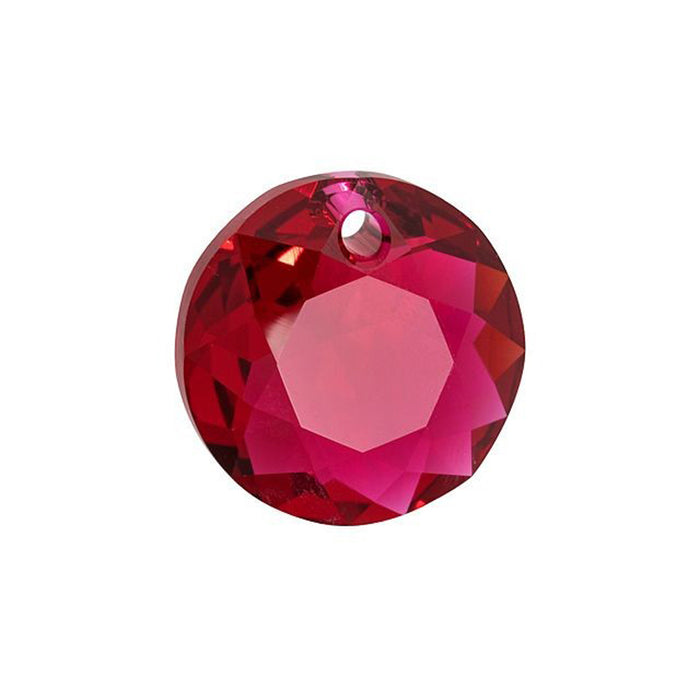 PRESTIGE Crystal, #6430 Round Classic Cut Pendant 14mm, Scarlet (1 Piece)