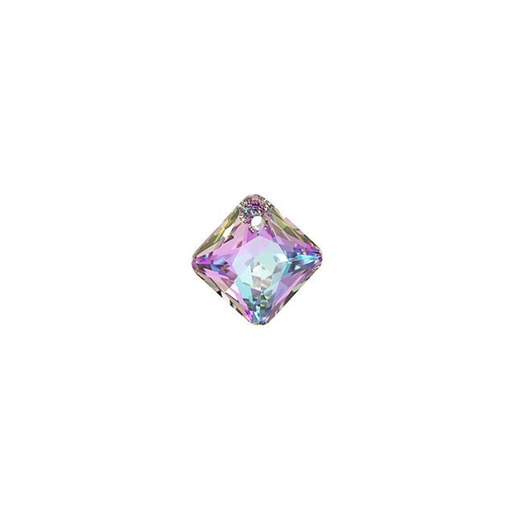 PRESTIGE Crystal, #6431 Princess Cut Pendant 9mm, Crystal Vitrail Light (1 Piece)