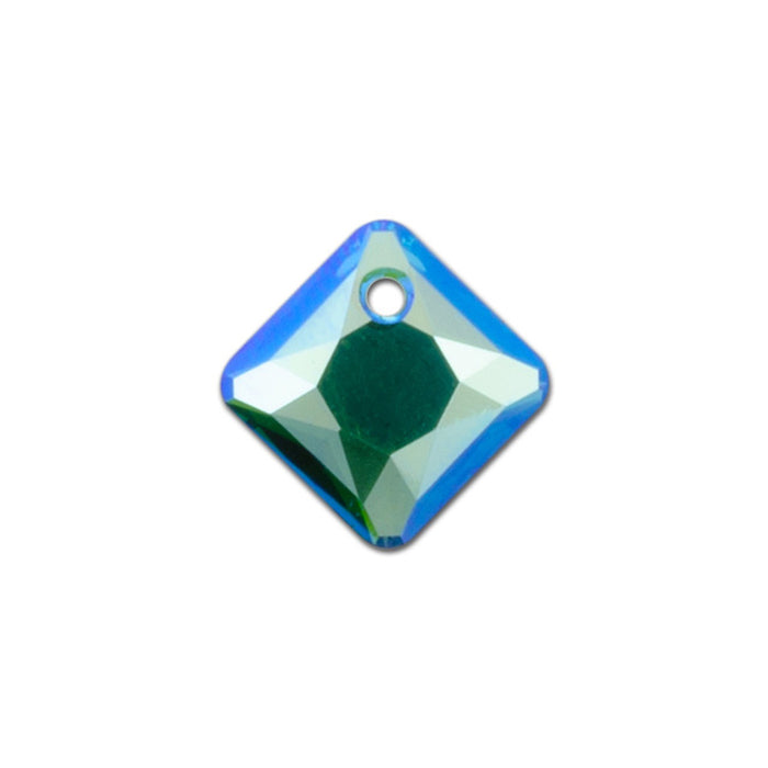 PRESTIGE Crystal, #6431 Princess Cut Pendant 12mm, Emerald Shimmer (1 Piece)