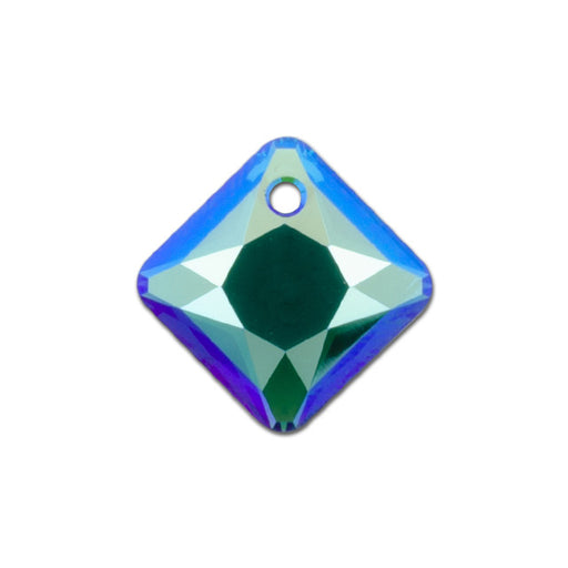 PRESTIGE Crystal, #6431 Princess Cut Pendant 16mm, Emerald Shimmer (1 Piece)