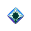 PRESTIGE Crystal, #6431 Princess Cut Pendant 16mm, Emerald Shimmer (1 Piece)