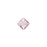 PRESTIGE Crystal, #6431 Princess Cut Pendant 9mm, Light Rose (1 Piece)