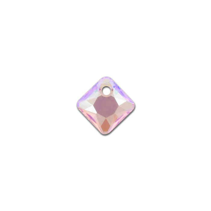 PRESTIGE Crystal, #6431 Princess Cut Pendant 9mm, Light Rose Shimmer (1 Piece)
