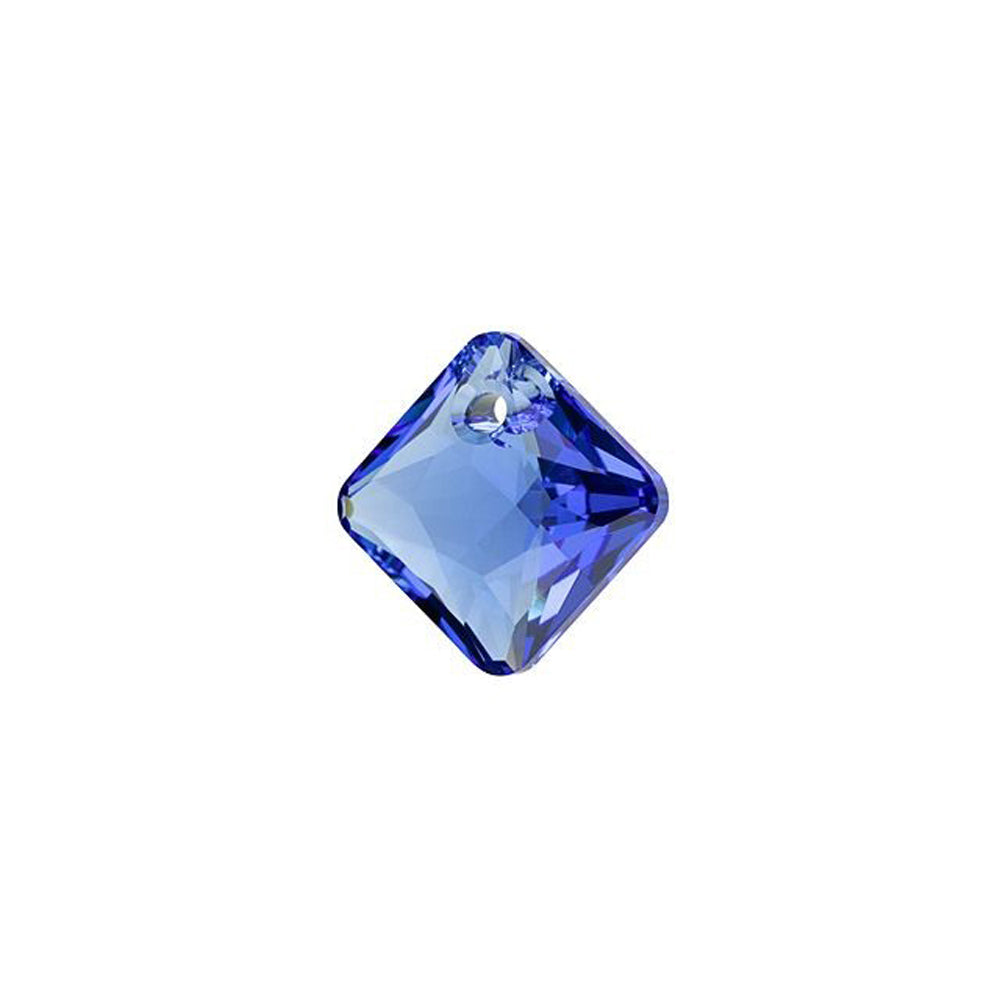PRESTIGE Crystal, #6431 Princess Cut Pendant 12mm, Sapphire (1 Piece)
