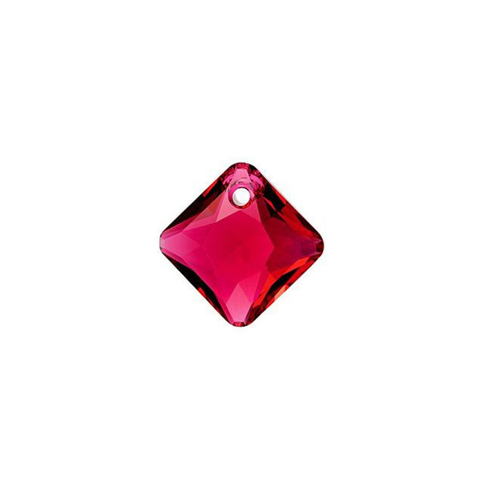 PRESTIGE Crystal, #6431 Princess Cut Pendant 12mm, Scarlet (1 Piece)