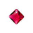 PRESTIGE Crystal, #6431 Princess Cut Pendant 16mm, Scarlet (1 Piece)