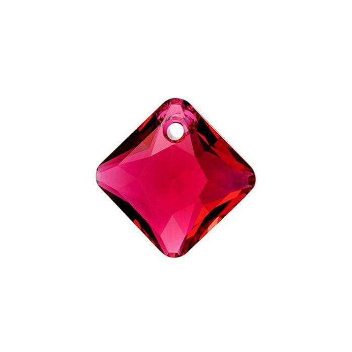 PRESTIGE Crystal, #6431 Princess Cut Pendant 16mm, Scarlet (1 Piece)