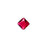 PRESTIGE Crystal, #6431 Princess Cut Pendant 9mm, Scarlet (1 Piece)