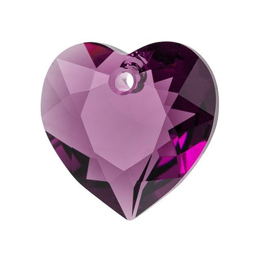 PRESTIGE Crystal, #6432 Heart Cut Pendant 15mm, Amethyst (1 Piece)