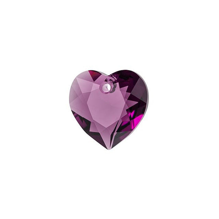 PRESTIGE Crystal, #6432 Heart Cut Pendant 8mm, Amethyst (1 Piece)