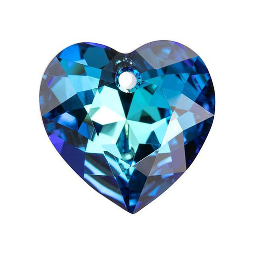 PRESTIGE Crystal, #6432 Heart Cut Pendant 15mm, Bermuda Blue (1 Piece)