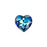 PRESTIGE Crystal, #6432 Heart Cut Pendant 8mm, Bermuda Blue (1 Piece)