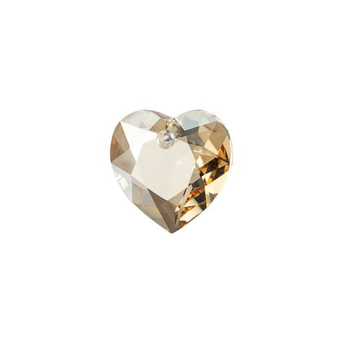PRESTIGE Crystal, #6432 Heart Cut Pendant 8mm, Crystal Golden Shadow (1 Piece)
